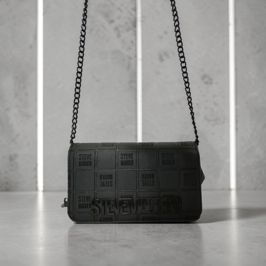 Bolsa Crossbody Negra con Cadena Steve Madden Original