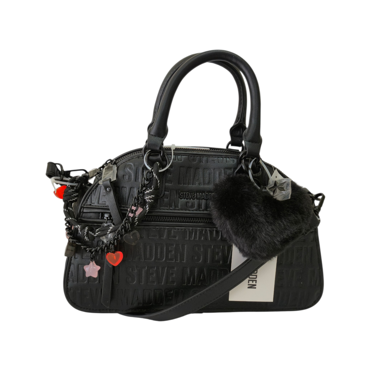 Bolsa Satchel Crossbody Color Negro con Correa Ajustable – Steve Madden