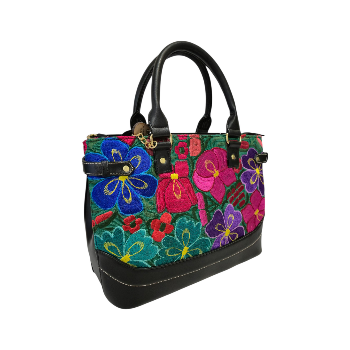 Handmade Handbag and Wallet Set with Embossed Jaguar | Elegant Design