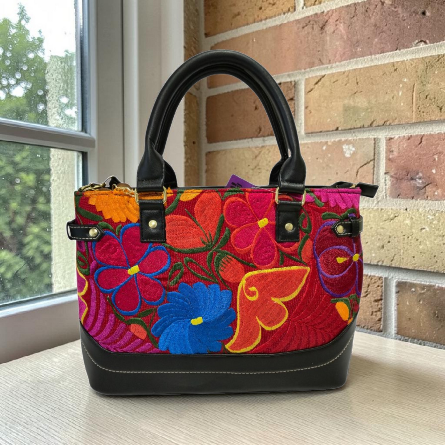 Handmade Handbag and Wallet Set with Embossed Jaguar | Elegant Design