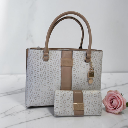 Bolsa Guess Mujer Original Beige con Monedero Incluido y Diseño Elegante
