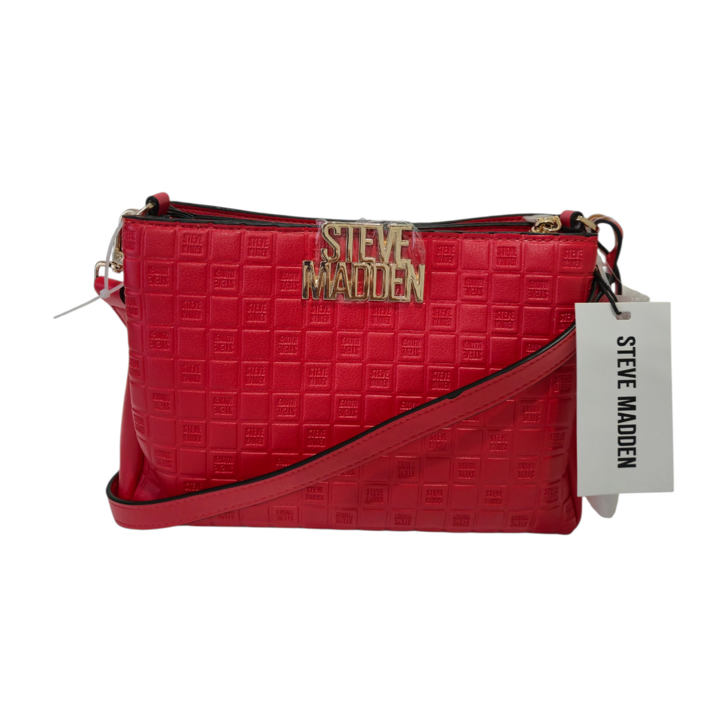 Bolsa Crossbody Steve Madden Roja Texturizada con Correa Ajustable