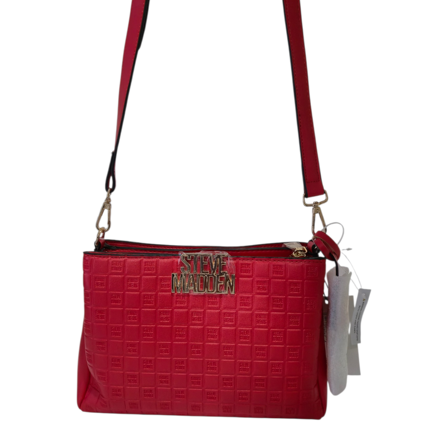 Bolsa Crossbody Steve Madden Roja Texturizada con Correa Ajustable