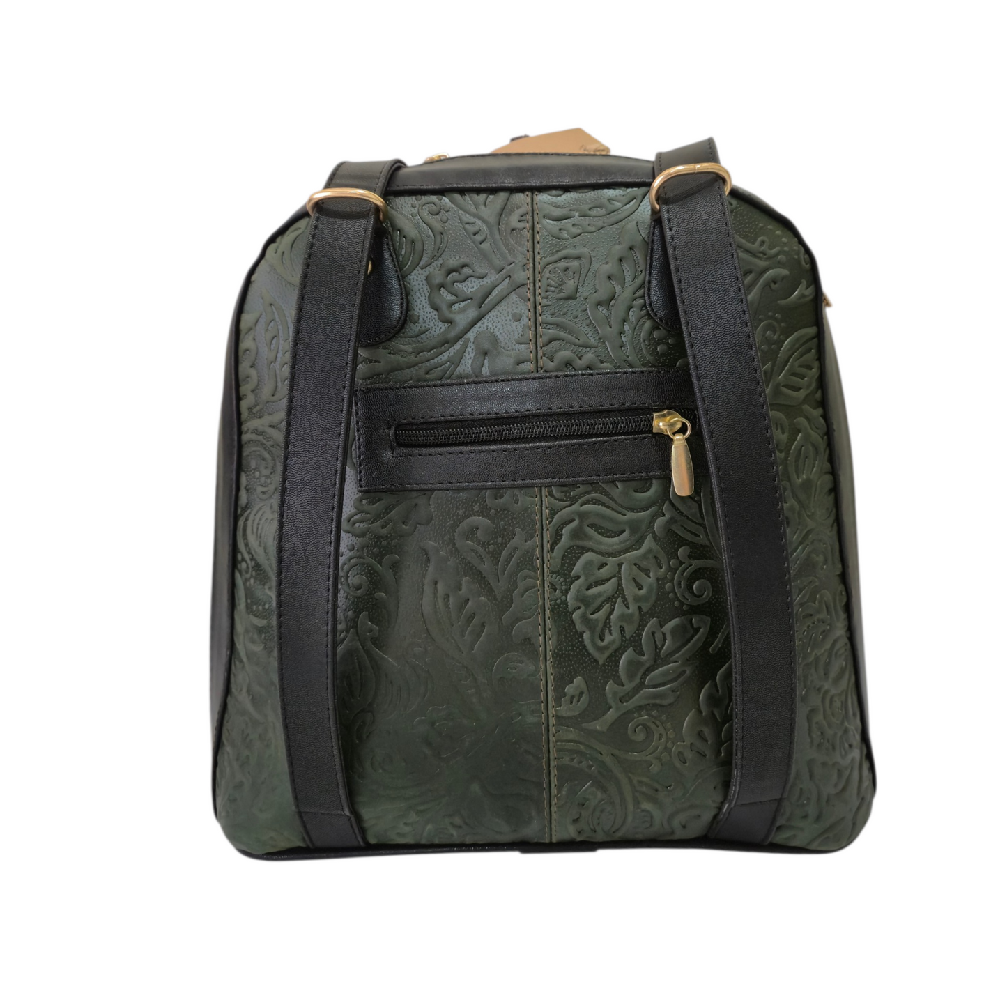 Black Backpack Bag with Artistic Butterfly + Matching Wallet