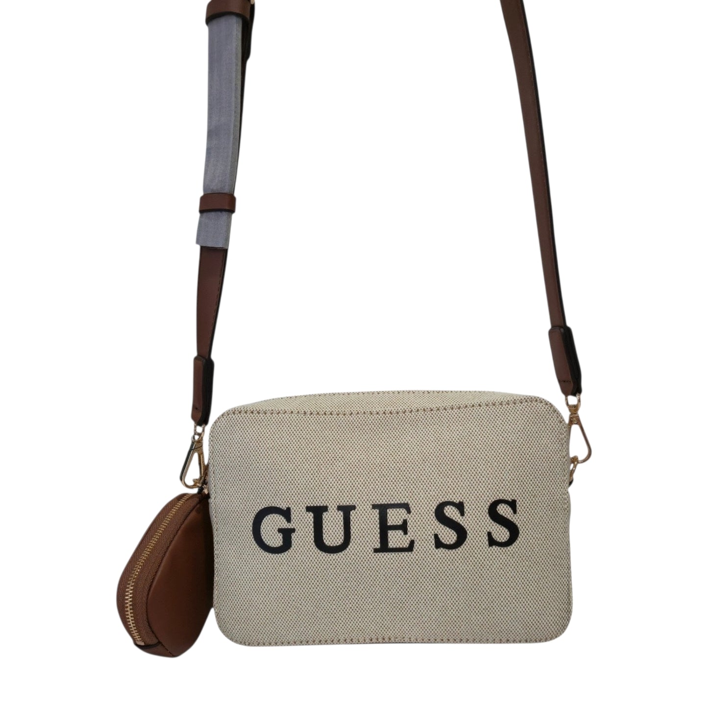 Bolsa Guess Beige Crossbody con Monedero y Correa Ajustable
