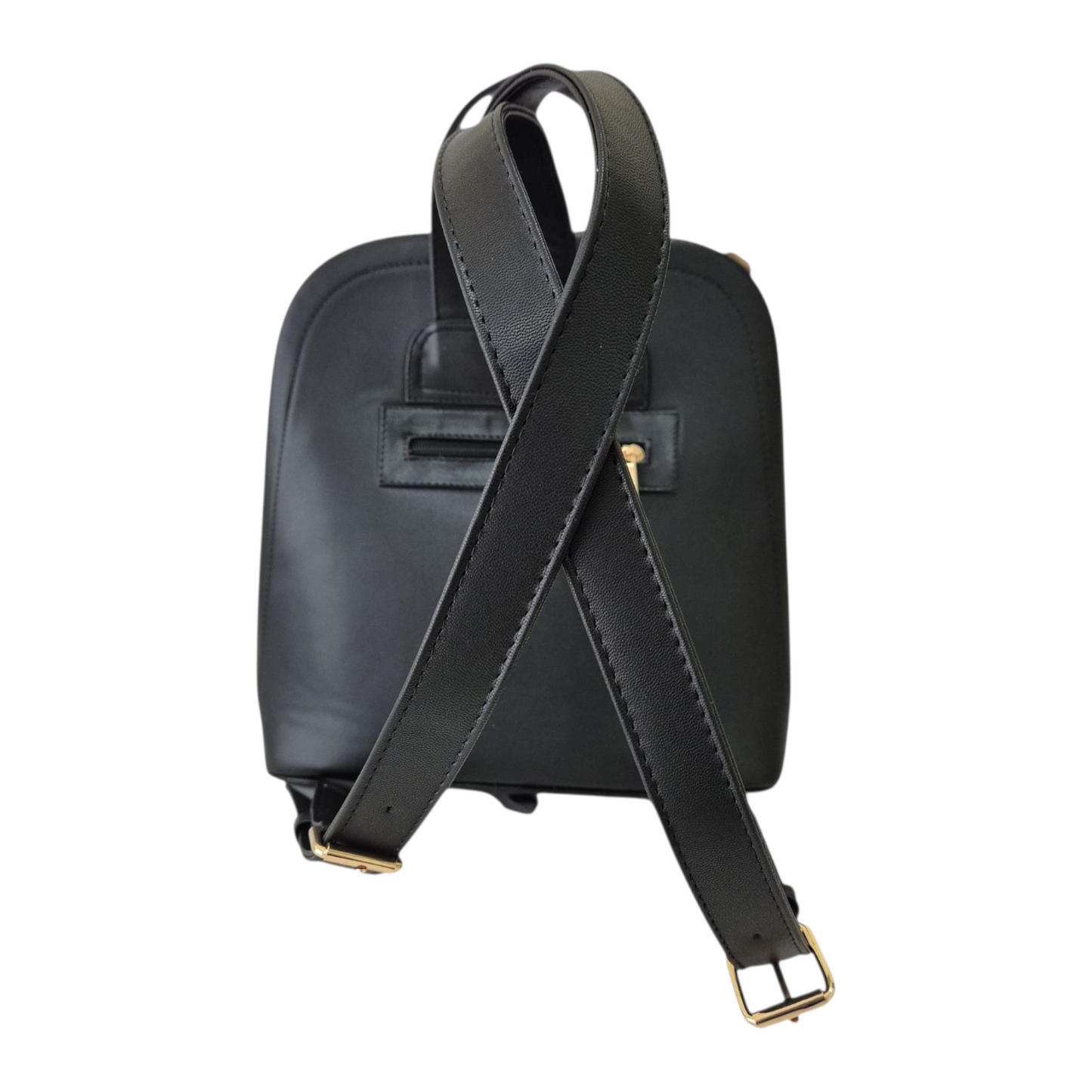 Mochila negra con diseño divertido de personaje animado