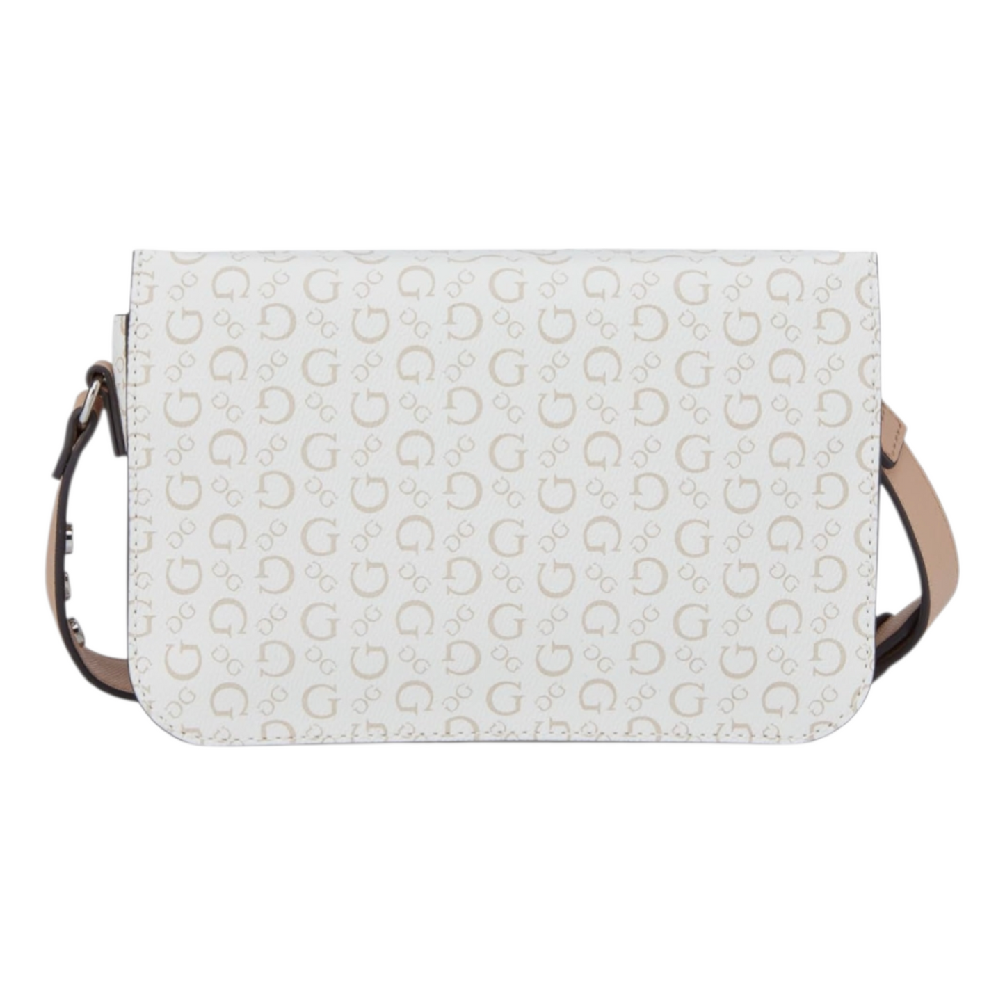 Bolsa Guess Crossbody Blanca con Logo y Correa Ajustable