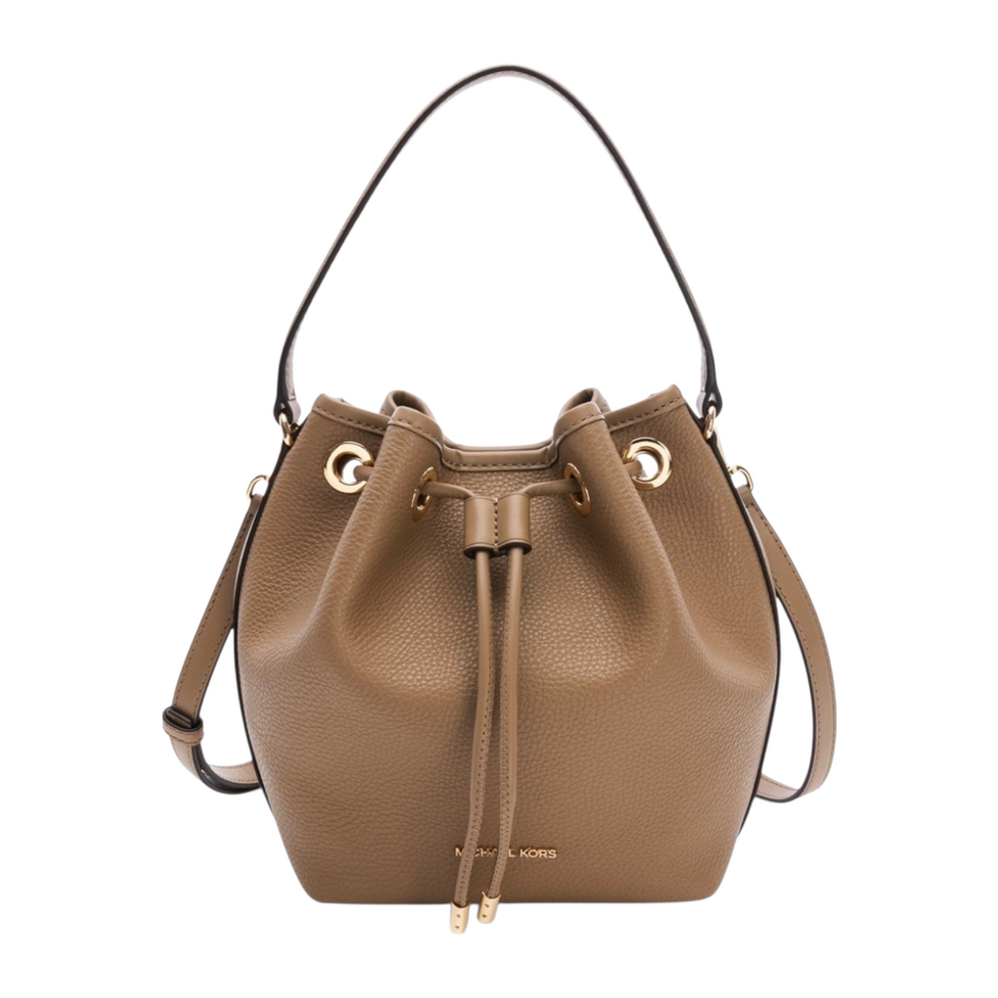 Bolsa Michael Kors Avery bucket mediana beige husk original