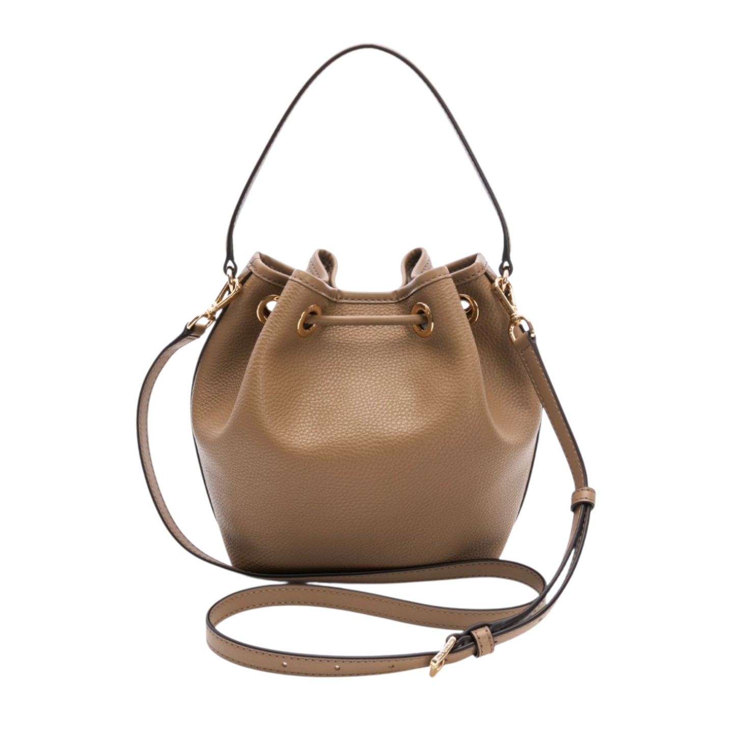 Bolsa Michael Kors Avery bucket mediana beige husk original