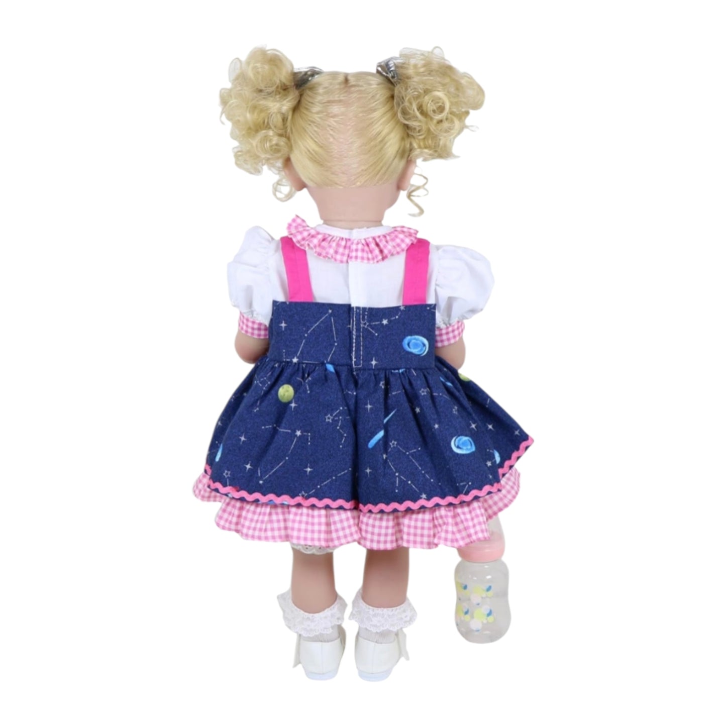 Muñeca Bebé Reborn Realista 50 cm de Vinil con Cabello Rubio Rizado