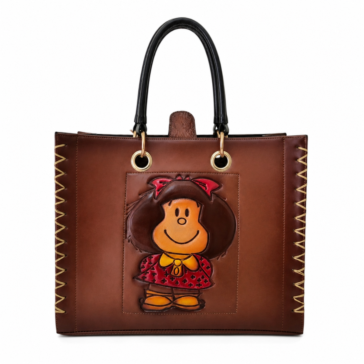 Bolso Tote Artesanal con Mafalda y Crossbody Incluida