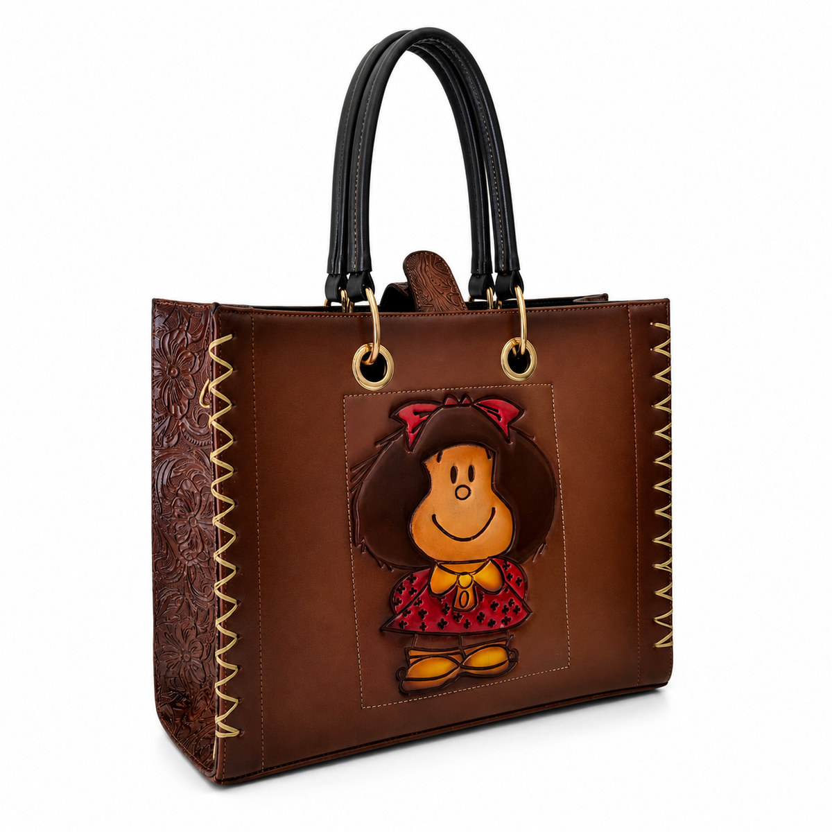Bolso Tote Artesanal con Mafalda y Crossbody Incluida