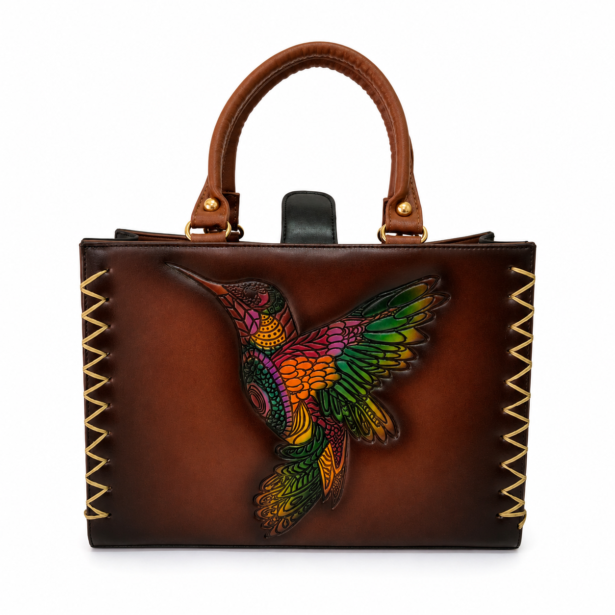 Handmade Handbag with Sunflowers and Butterflies