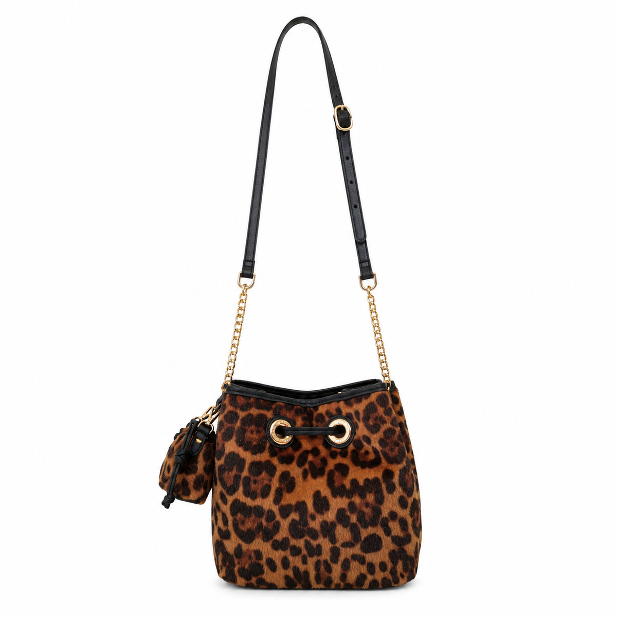Bolso Bucket Juicy Couture Estampado Leopardo con Mini Bolsa Desmontable